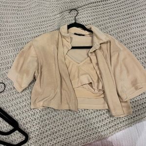 Grey bandit two part yellow top set